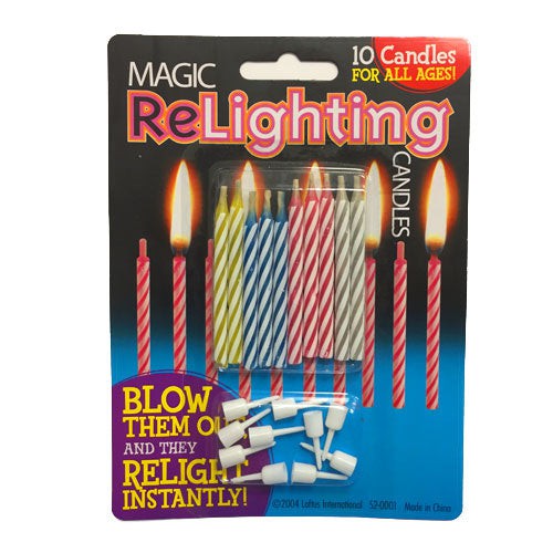 LA Balloons MAGIC RELIGHTING CANDLES (10PK) Candles 00445