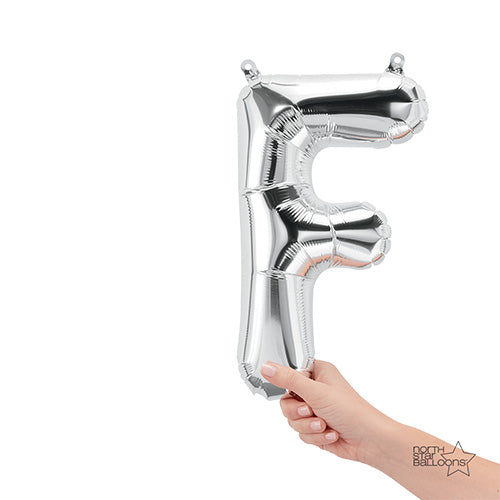 Northstar 16 inch LETTER F - NORTHSTAR - SILVER (AIR-FILL ONLY) Foil Balloon 00484-01-N-P