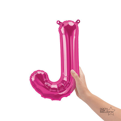 Northstar 16 inch LETTER J - NORTHSTAR - MAGENTA (AIR-FILL ONLY) Foil Balloon 00514-01-N-P