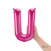 Northstar 16 inch LETTER U - NORTHSTAR - MAGENTA (AIR-FILL ONLY) Foil Balloon 00525-01-N-P