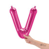 Northstar 16 inch LETTER V - NORTHSTAR - MAGENTA (AIR-FILL ONLY) Foil Balloon 00526-01-N-P