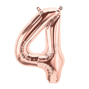 Northstar 16 inch NUMBER 4 - NORTHSTAR - ROSE GOLD (AIR -FILL ONLY) Foil Balloon 01367-01-N-P