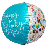 Northstar 17 inch SPHERE - HAPPY BIRTHDAY CUPCAKE Foil Balloon 01016-01-N-P