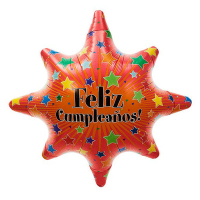 Northstar 24 inch FELIZ CUMPLEANOS BURST Foil Balloon 00331-N-U