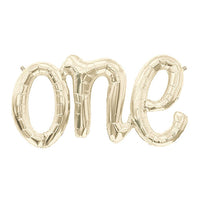 Northstar 30 inch ONE SCRIPT - WHITE GOLD (AIR-FILL ONLY) Foil Balloon 01288-01-N-P