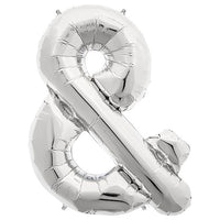 Northstar 34 inch AMPERSAND - SILVER Foil Balloon 00899-01-N-P