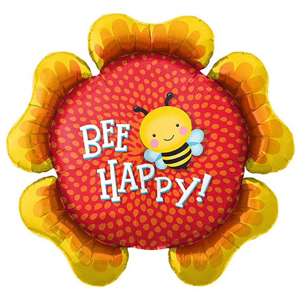 Northstar 34 inch BEE HAPPY FLOWER Foil Balloon 00923-01-N-P