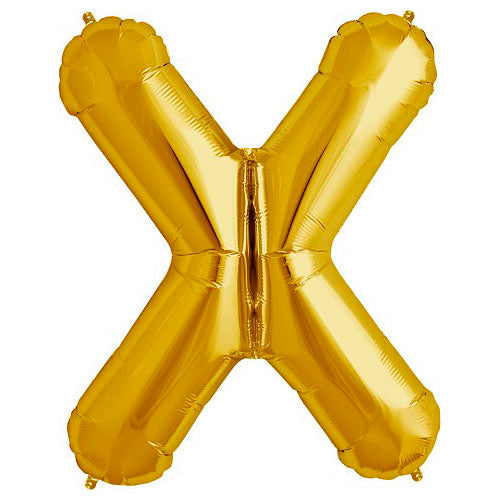 Northstar 34 inch LETTER X - NORTHSTAR - GOLD Foil Balloon 00271-271-N-P