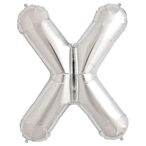 Northstar 34 inch LETTER X - NORTHSTAR - SILVER Foil Balloon 00219-219-N-P