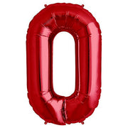 Northstar 34 inch NUMBER 0 - NORTHSTAR - RED Foil Balloon 00114-114-N-P