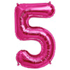 Northstar 34 inch NUMBER 5 - NORTHSTAR - MAGENTA Foil Balloon 00139-139-N-P