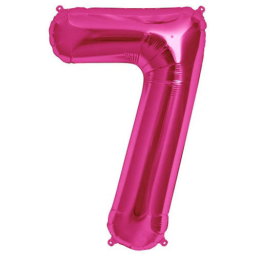 Northstar 34 inch NUMBER 7 - NORTHSTAR - MAGENTA Foil Balloon 00141-141-N-P