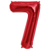 Northstar 34 inch NUMBER 7 - NORTHSTAR - RED Foil Balloon 00121-121-N-P