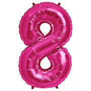 Northstar 34 inch NUMBER 8 - NORTHSTAR - MAGENTA Foil Balloon 00142-142-N-P