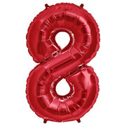 Northstar 34 inch NUMBER 8 - NORTHSTAR - RED Foil Balloon 00122-122-N-P