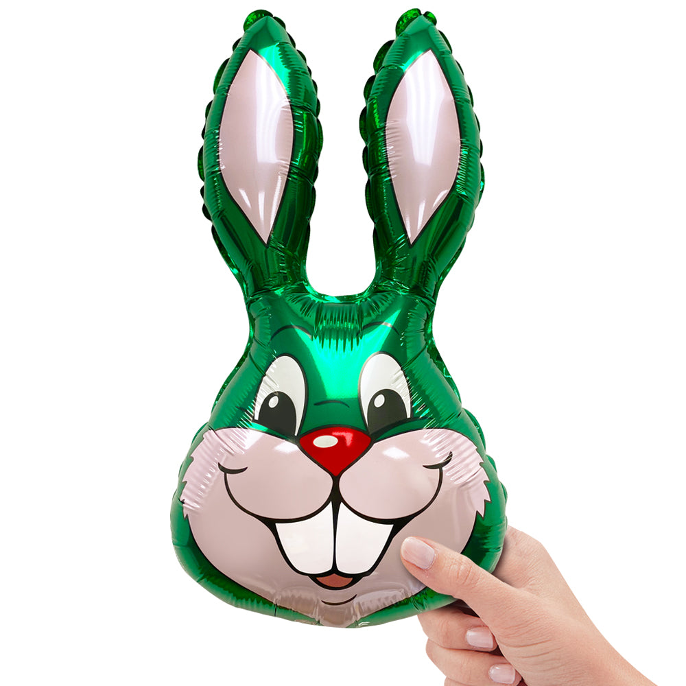 Party Brands 16 inch RABBIT - GREEN MINI SHAPE (AIR-FILL ONLY) Foil Balloon 320510GR-FM-U