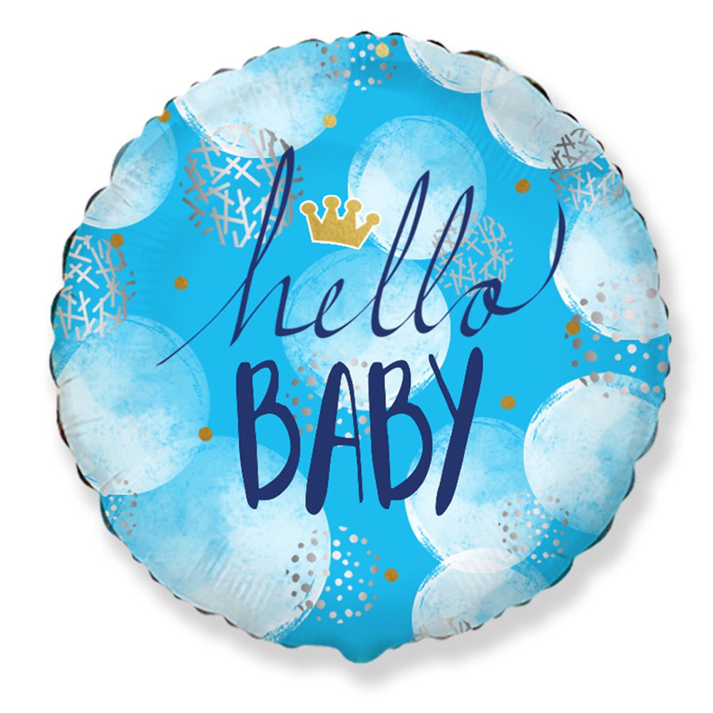 Party Brands 18 inch HELLO BABY BOY Foil Balloon 306927-FM-U