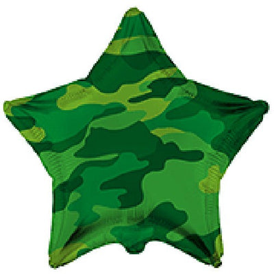 Party Brands 18 inch STAR MILITARY CAMO Foil Balloon 311563M-FM-U