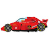 Party Brands 36 inch FORMULA RACE CAR - RED Foil Balloon LAB891-FM