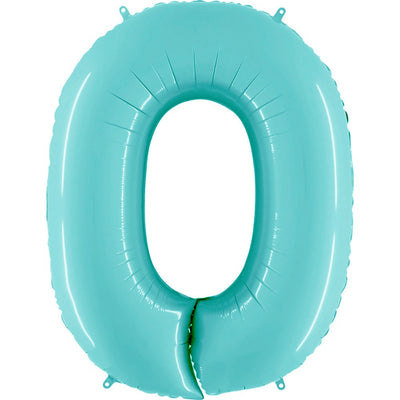 Party Brands 40 inch NUMBER 0 - LIGHT BLUE Foil Balloon 15816-G-U