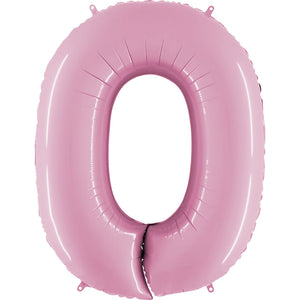 Party Brands 40 inch NUMBER 0 - PINK Foil Balloon 15854-G-U