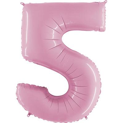 Party Brands 40 inch NUMBER 5 - PINK Foil Balloon 16318-G-U