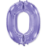 Party Brands 42 inch NUMBER 0 - PARTY BRANDS - LILAC PURPLE Foil Balloon 315684-PB-U