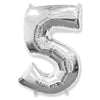 Party Brands 42 inch NUMBER 5 - SILVER Foil Balloon LAB367-FM