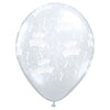 Qualatex 11 inch BIRTHDAY-A-ROUND - DIAMOND CLEAR Latex Balloons 37094-Q