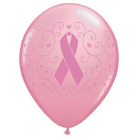 Qualatex 11 inch BREAST CANCER AWARENESS WRAP - PINK Latex Balloons 11712-Q