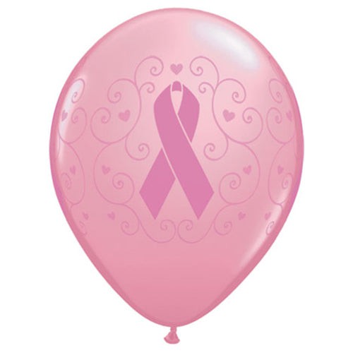 Qualatex 11 inch BREAST CANCER AWARENESS WRAP - PINK Latex Balloons 11712-Q