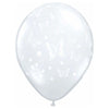 Qualatex 11 inch BUTTERFLIES-A-ROUND - DIAMOND CLEAR Latex Balloons