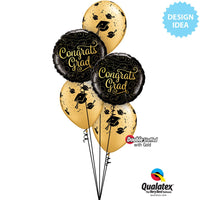 Qualatex 11 inch GRADUATION HATS - DIAMOND CLEAR Latex Balloons