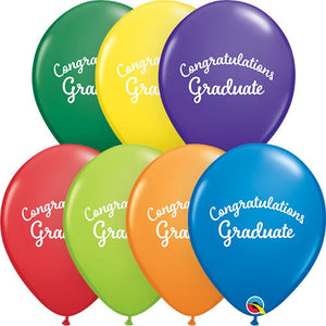 Qualatex 11 inch GRADUATION SCRIPT Latex Balloons