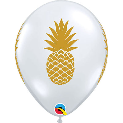 Qualatex 11 inch PINEAPPLE - DIAMOND CLEAR Latex Balloons