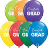 Qualatex 11 inch SIMPLY CONGRATS GRAD - CARNIVAL ASSORTMENT Latex Balloons