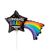 Qualatex 14 inch CONGRATS GRAD SHOOTING STAR MINI SHAPE (AIR-FILL ONLY) Foil Balloon 25657-Q-U