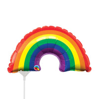 Qualatex 14 inch MINI BRIGHT RAINBOW (AIR-FILL ONLY) Foil Balloon 16270-Q-U