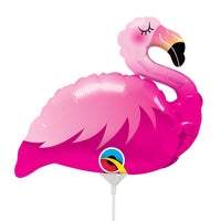 Qualatex 14 inch MINI PINK FLAMINGO (AIR-FILL ONLY) Foil Balloon 10464-Q-U