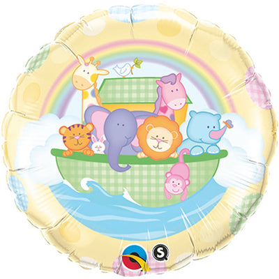 Qualatex 18 inch BABY'S ARC & RAINBOW Foil Balloon 30153-Q-P