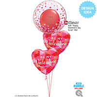 Qualatex 18 inch BE MY VALENTINE GEOMETRIC Foil Balloon 24783-Q-U