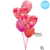 Qualatex 18 inch BE MY VALENTINE GEOMETRIC Foil Balloon 24783-Q-U