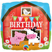 Qualatex 18 inch BIRTHDAY BARN Foil Balloon 26549-Q-P