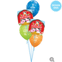 Qualatex 18 inch BIRTHDAY BARN Foil Balloon 26549-Q-P