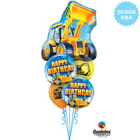 Qualatex 18 inch BIRTHDAY CONSTRUCTION ZONE Foil Balloon