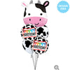 Qualatex 18 inch BIRTHDAY HOLSTEIN COW PATTERN Foil Balloon 26553-Q-P