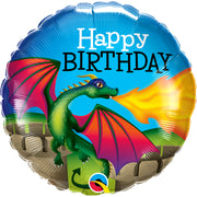 Qualatex 18 inch BIRTHDAY MYTHICAL DRAGON Foil Balloon