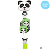 Qualatex 18 inch BIRTHDAY PANDA Foil Balloon 87993-Q-U