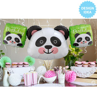 Qualatex 18 inch BIRTHDAY PANDA Foil Balloon 87993-Q-U