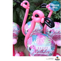 Qualatex 18 inch BIRTHDAY PINK FLAMINGO Foil Balloon 57272-Q-U